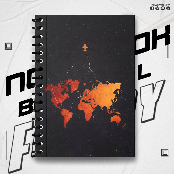 Notebook World Map Tour Theme Design Sparkle Edition 2O Rise360 Writing ...