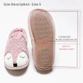 Winter House Women Fur Slippers Soft Memory Foam Sole Cute Cartoon Fox Bear Bedroom Ladies Fluffy Slippers Couples Plush Shoes. 