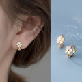 14k Flower Hoop Earings For Women Hikaw Silver Earrings  Non Tarnish Hypoallergenic Earings-MOILY. 
