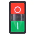 Push Button Switch AS-22/25N Double Push-Button with LED Light NO+NC On-Off Momentary. 