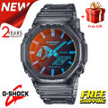 (Ready Stock) G .Shock GA2100 Men Watch Sport Watch Dual Time Display Water Resistant Shockproof and Waterproof World Time LED Auto Light Sports Wrist Watches with 2 Year Warranty GA-2100TLS-8A (copy original 1.1 premium). 