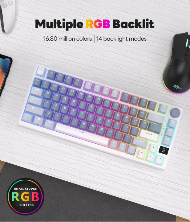 RK%20ROYAL%20KLUDGE%20M75%20Gasket%20Mechanical%20Keyboard%202.4G%20Wireless/Bluetooth/USB%2075%25%20RGB%20Hot-Swappable%20Gaming%20Keyboard%20with%20Display%20-%20Image%203