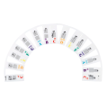 2 Piece Piano Note Sticker Button Strip Silicone Color Universal White (PVC Box) 61 Keys.