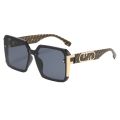 Women's 2024 Spring Fashion Retro Oversized Sunglasses F Brand Square Shades European and American Trendy Street Style Fashion Sun Glasses.
