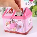 Metal House Shaped Coin Box.