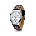 Poruis nary 6033 classic couple women men quartz full stainless steel wrist watch fashion leisure round dial lovers watches.