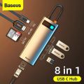 BASEUS Metal Gleam Series 8-in-1 Multifunctional Type-C HUB Docking Station. 