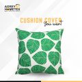 Cushion Cover, Green, (14"x14"), Only Cover, 1 Pcs. 