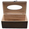 1PC Useful Wooden Retro Tissue Box Cover Paper Napkin Holder Case Home Car Decor.