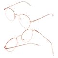 Unisex Metal Ultralight Round Frame Glasses Classic Optical Eyewear Myopia Glasses Vision Care Eyeglasses Strength 0.0~-4.0. 