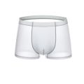 Summer Ice Silk Men Underwear Seamless Transparent Boxer Shorts Ultra Thin Sheer Breathable Comfortable Panties Underpants.