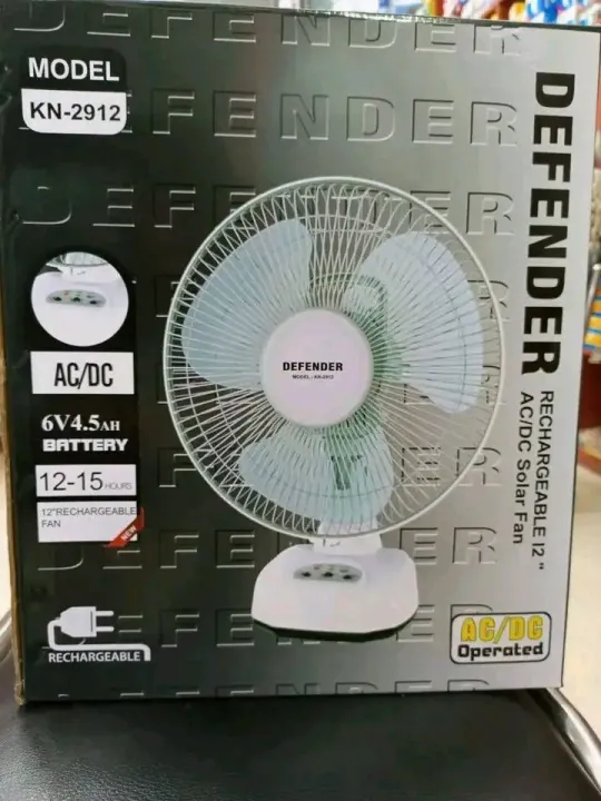 Defender%20AC/DC%2012%20Inch%20Rechargeable%20Table%20Fan%206V%204.5AH%20AC/DC%20Backup%20Electricity%20-%20Image%203
