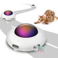 Smart UFO Interactive Cat Toy for Indoor Rotating Feather Electronic Cat Toy Smart Auto Shut-Off Random Moving USB Charging.