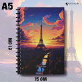 Notebook Large Size Mountain Home Paris Romantic Evening Aesthetic Airplane Digital Design Writing Personal Use Daily Notes Planner Pad k36 K45. 