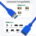 1.5/3/5 Meter Male to Female USB Extension Cable High Data Transfer Speed Extend USB Connectivity for Various Devices with 0% Speed Loss.