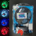 RGB LED Strip Light 16 Colors 5 Meters with Remote Control Adapter Blue Green Red White. 