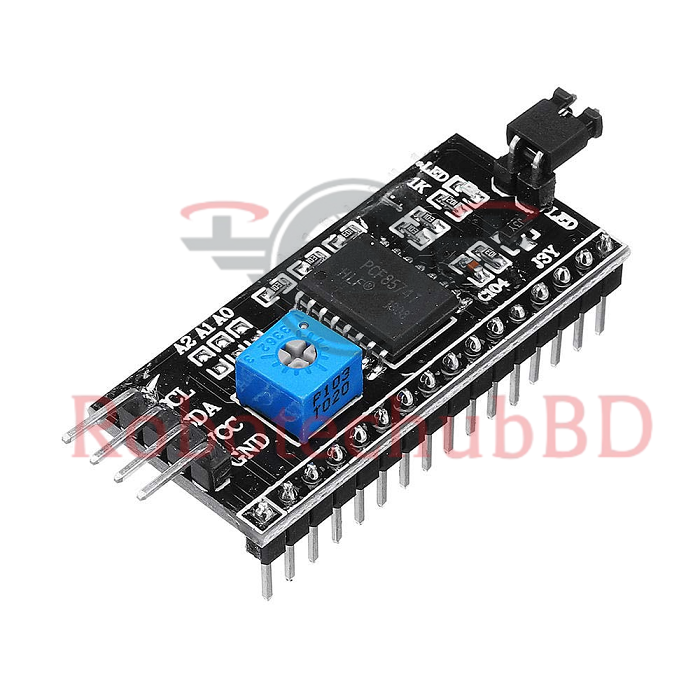 I2C LCD Driver Module | PCF8574 I2C Interface Adapter for 16x2 & 20x4 LCD Display | Compatible with Arduino, ESP32 & Raspberry Pi