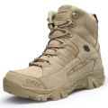 【selevn roind】 Men Boots Men Outdoor Cow Suede Ankle Boots Tactical Boots Work Safty Shoe for Men Casual Waterproof Hiking Shoe. 