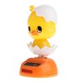 Solar Powered Chicken Dancing Toy Animal Chick Doll Flip Flap Car Dashboard Ornament Home Desk Window Decor. 