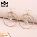 Carat Drop Earrings Sparkling Rhinestone Butterfly Dangle Drop Earrings Fashion Accessories. 