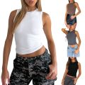 Women Skim Dupes Tank Tops Strechy Sleeveless Cropped Vest Tee Shirts Slimt Fitted Going Out Teen Girls Aesthetics Streetwear.