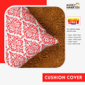 Decorative Cushion Cover, White & Red (20"x20") Only Cover.