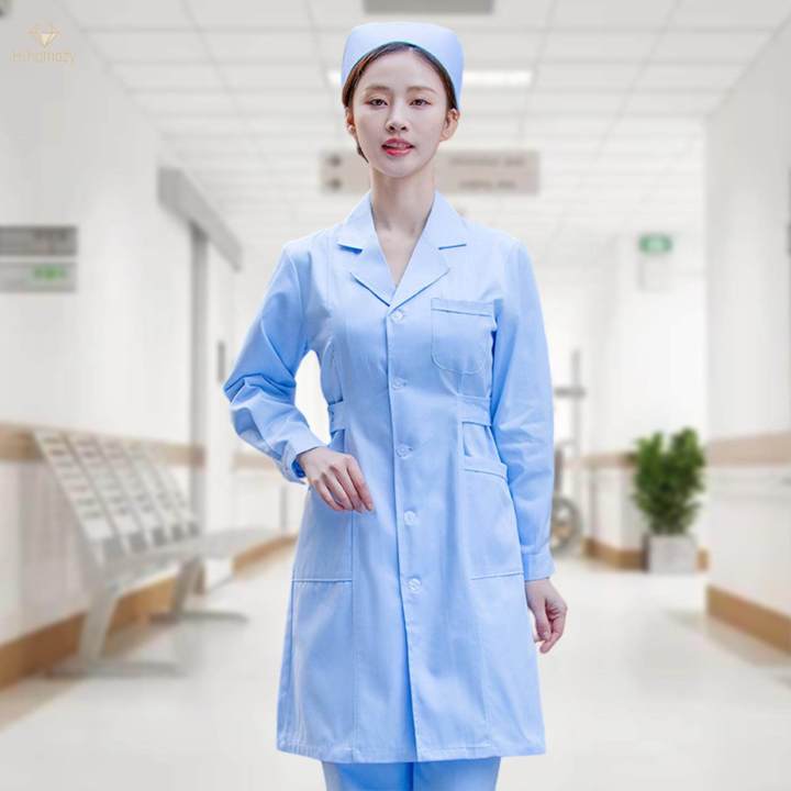 Nurse%20Work%20Suit%20Stylish%20for%20Worker%20Pet%20Groomer%20Lightweight%20Women%20Scrubs%20Set%20XXXL%20and%20Thick%20Blue%20-%20Image%203
