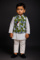 Most demanding Kids party panjabi set - 3 pcs panjabi set with panjabi , koti and trowser.