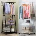 Fashion Laundry Movable Organizer Stand Clothes Display Rack with Storage Shelf Coat Racks Multi Function Hanger Creative Portable.