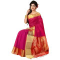 Halfsilk Tangail Tat Saree for Women's (Rani Golapi)- Saree - শাড়ি. 