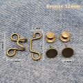 1Set Nail-free Metal Jeans Button Snaps Detachable Pants Clips Buttons Pins Women's Brooch Set Tighten Waist Brooches. 