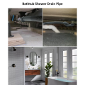 Gray Bathtub Shower Drain Pipe Flat P Trap Free Standing Tub Drain for Bath Bathtub Drain. 