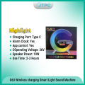 G63 Smart Light Sound Speaker Machine Fast Charging Alarm Clock 7-Color RGB Music Player Speaker. 