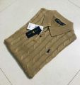 Ralph Lauren Cable-Knit Cotton Polo Sweater โ Beige.