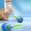 【Hottest Trends】 Cute Interactive Ball Faux Tail Creative Pet Electric Rechargeable Smart Automatic Rolling Ball.