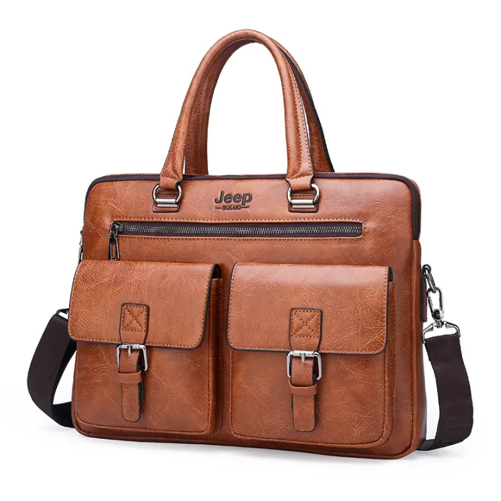 JEEP%20BULUO%20Briefcase%20Bags%20For%20Men%20Business%20Fashion%20Office%20Work%20Handbags%20Famous%20Brand%20New%20Design%20Men's%20Briefcase%2013.5'%20Laptop%20Bag%20-%20Image%202