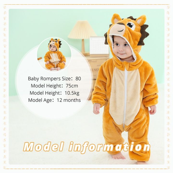 MICHLEY%20Halloween%20Costume%20Infant%20Baby%20Clothes%20Rompers%20Winter%20Flannel%20Hooded%20Bodysuits%20Pajamas%20Animals%20Overall%20Jumpsuit%20For%20Bebe%20-%20Image%204