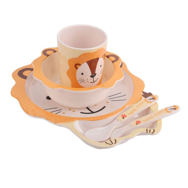 Kids%20Feeding%20Set,%20Easy%20To%20Clean%20Lightweight%20Kids%20Plates%20Set%20Comfortable%20Grip%20for%20Home%20for%20Baby%20-%20Image%205