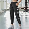 Women Sweatpants Elastic High Waist Sports Pants Workout Side Striped Running Training Trousers Fitness Yoga Jogger Pants.