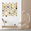 Vintage Aesthetic Wall Collage Kit - 50 Mini Botanical Collage Art Posters (4X6Inch), for Photo Wall.