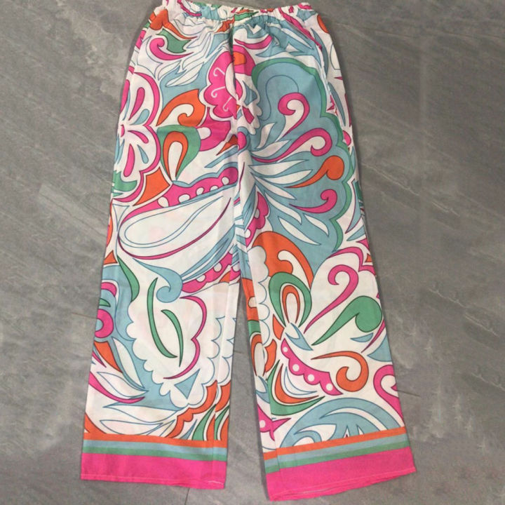 grace%20sexy%20One%20shoulder%20Loose%20Long%20Sleeved%20T%20Shirt%20Set%20Women's%20Spring%20Autumn%20Leisure%20Printed%20Wide%20Leg%20Trousers%20+%20Shirt%20Two%20Piece%20-%20Image%205