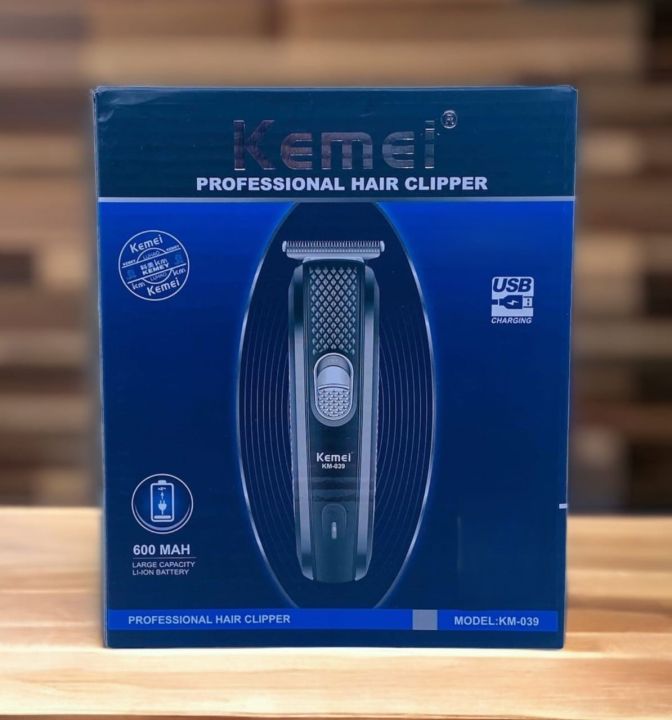 Kemei KM-039 Professional Hair Clipper For Men Edge Hair Trimmer Beard Grooming Electric Hair Cutting Machine Rechargeable
