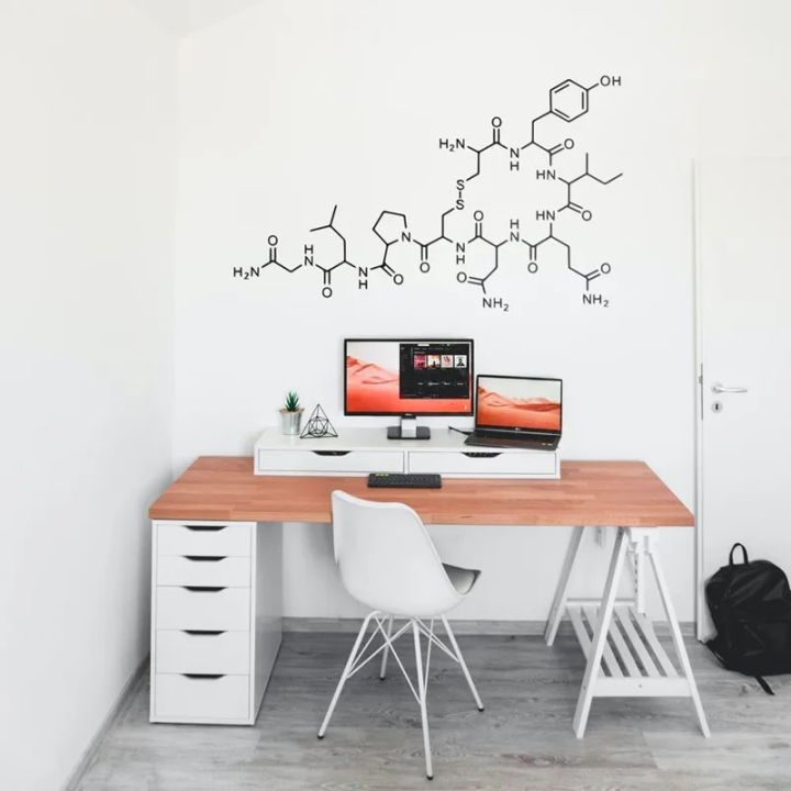 Oxytocin%20Chemical%20Formula%20Molecule%20Removable%20Wall%20Sticker%20Vinyl%20Decal%20Mural%20Art%20Chemistry%20Science%20School%20Wall%20Decoration%20Sticker%20-%20Image%203