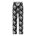 Combhasaki Womens Fuzzy Pajama Pants Sleepwear Skull Print Elastic Waist Long Pants Thickened Nightwear Halloween Lounge Bottoms.