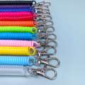Plastic rope keychain extendable anti loss rope spring pendant chain. 