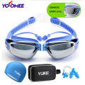 Nax Professional Swimming Goggles Set - Adjustable Swimming Goggles +No Leaking Swimming Cap + Nose Clip + Ear Plugs+ Bag Crystal Clear Comfortable Goggles Anti Fog Uv Protection For Men Women Youth.