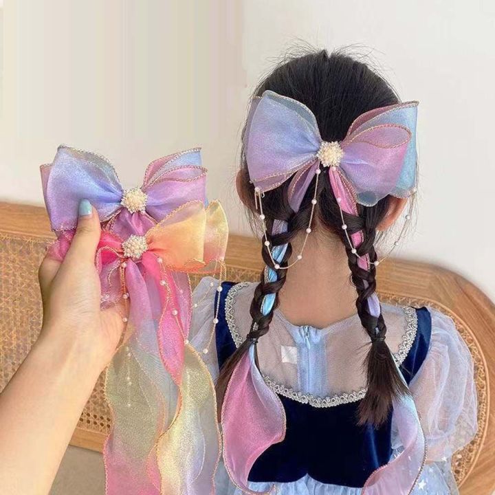 ribbon%20hair%20tie%20hair%20clip%20ribbon%20korean%20style%20Sweet%20Girls%20Kids%20Bow%20Ribbon%20Princess%20Pearl%20Chains%20Blue%20Yellow%20Pink%20Hair%20Accessories%20Bow%20Hair%20Clips%20Korean%20Style%20Kids%20Hairpins%20Ribbon%20Bow%20Hairpins%20-%20Image%204