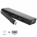USB C Hub Laptop Display Docking Station,4-in-1 USB 3.1 Type C to HDMI VGA RJ45 USB 3.0 Docking Station for HP Dell Lenovo win10.