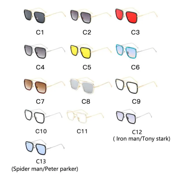 (NEW)Edith%20Glasses%20Tony%20Stark%20Iron%20Man%20Spider%20Man%20Sunglasses%20Women%20Men%20Metal%20Frame%20Eyeglasses%20Eyewear%20-%20Image%204