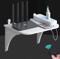 Router Floating Shelf Hanging Rack Multi Tap Outlet Wifi TV Set Top Box Board Hidden Bracket Storage Organizer Wall Mount Holder. 